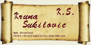 Kruna Šukilović vizit kartica